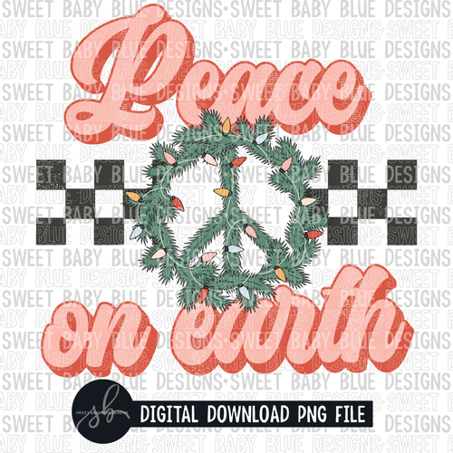Peace on earth- Christmas- 2022 - PNG file- Digital Download