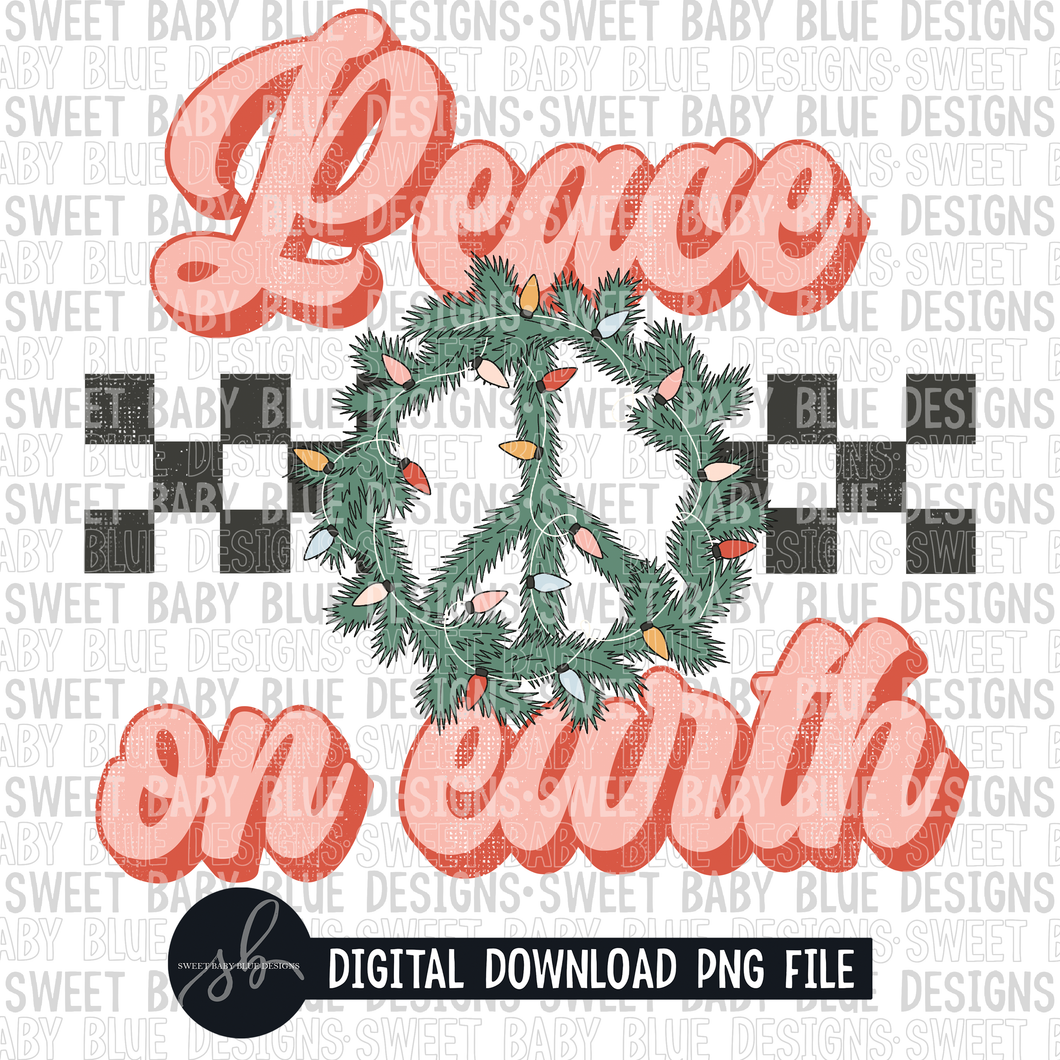 Peace on earth- Christmas- 2022 - PNG file- Digital Download