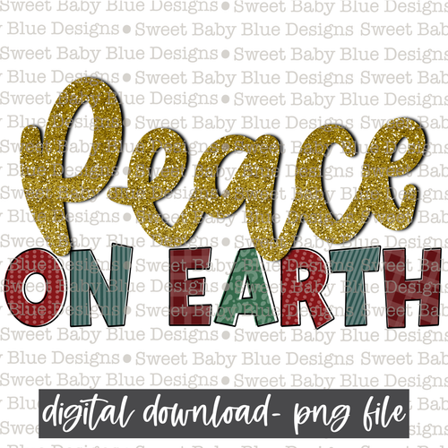 Peace on earth- Christmas - 2021- PNG file- Digital Download