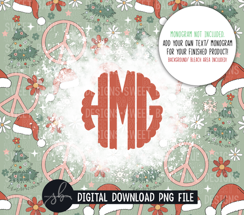 Peace Christmas- Bleach- Blank- 20 oz. skinny tumbler- 2022 -PNG file- Digital Download