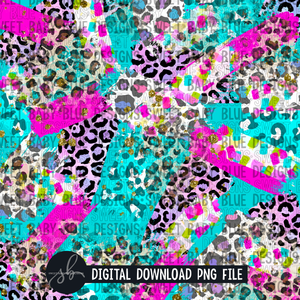 Leopard brush digital paper- Pink- Purple- Blue- Digital paper - 2022 -PNG file- Digital Download