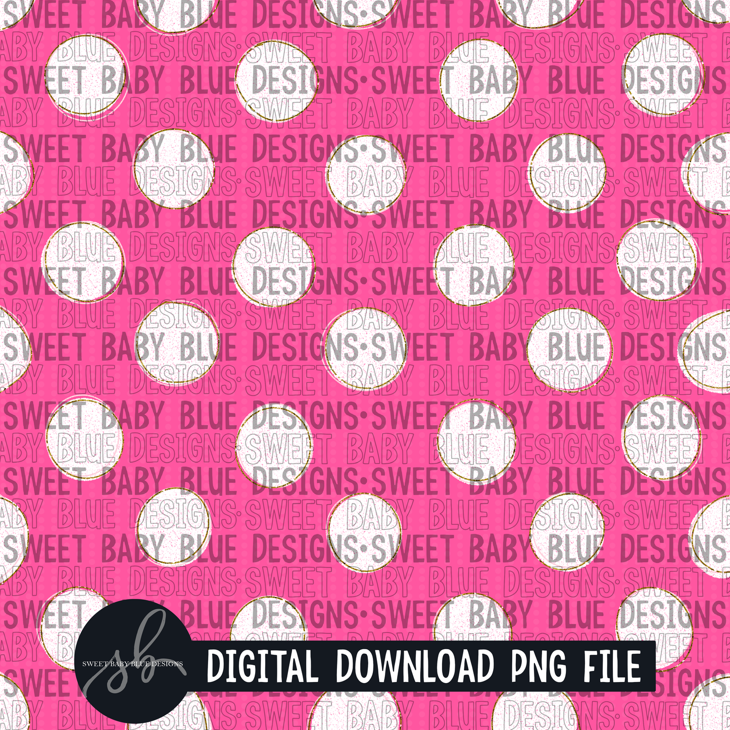 Pink- White polka dots - Valentine's Day- Digital paper - 2022 - PNG file- Digital Download