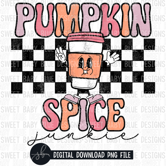 Pumpkin spice junkie- Fall - 2022 - PNG file- Digital Download