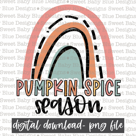 Pumpkin spice season- Rainbow- Fall- 2021- PNG file- Digital Download