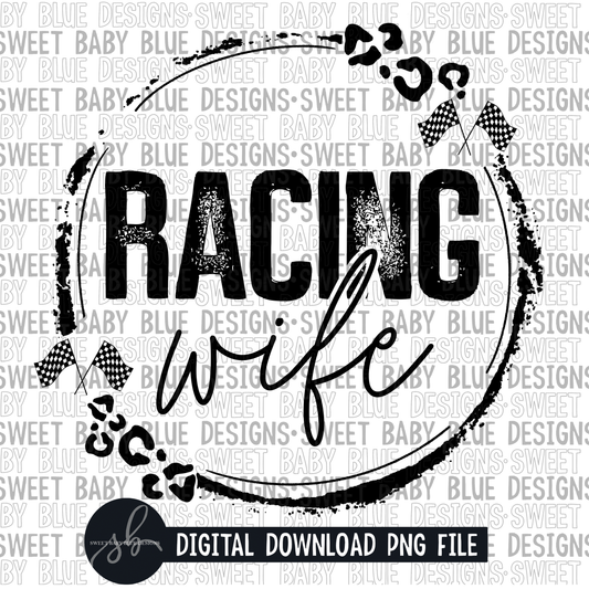Racing wife- Single color- 2022 - PNG file- Digital Download