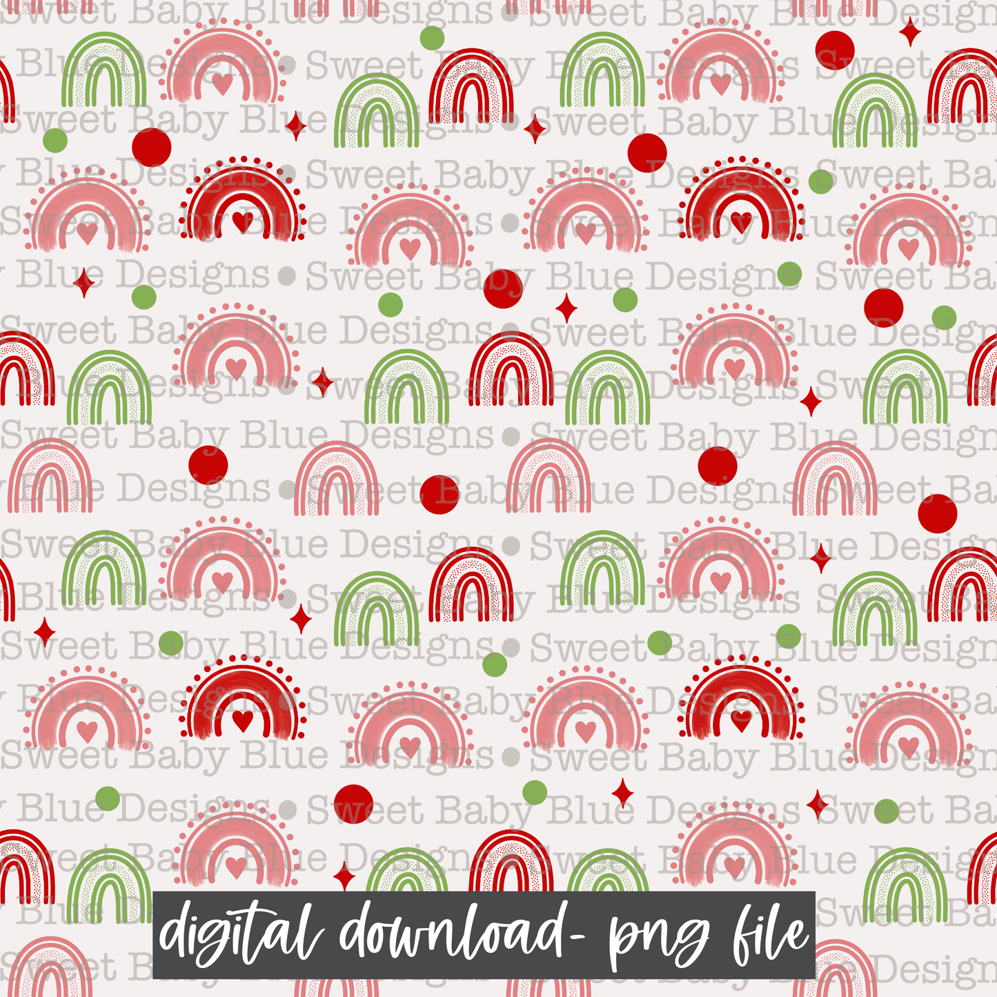 Rainbow- Christmas Digital paper- 2021- PNG file- Digital Download