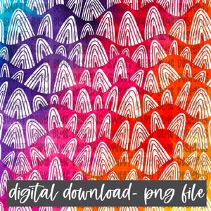Rainbow Digital paper- PNG file- Digital Download