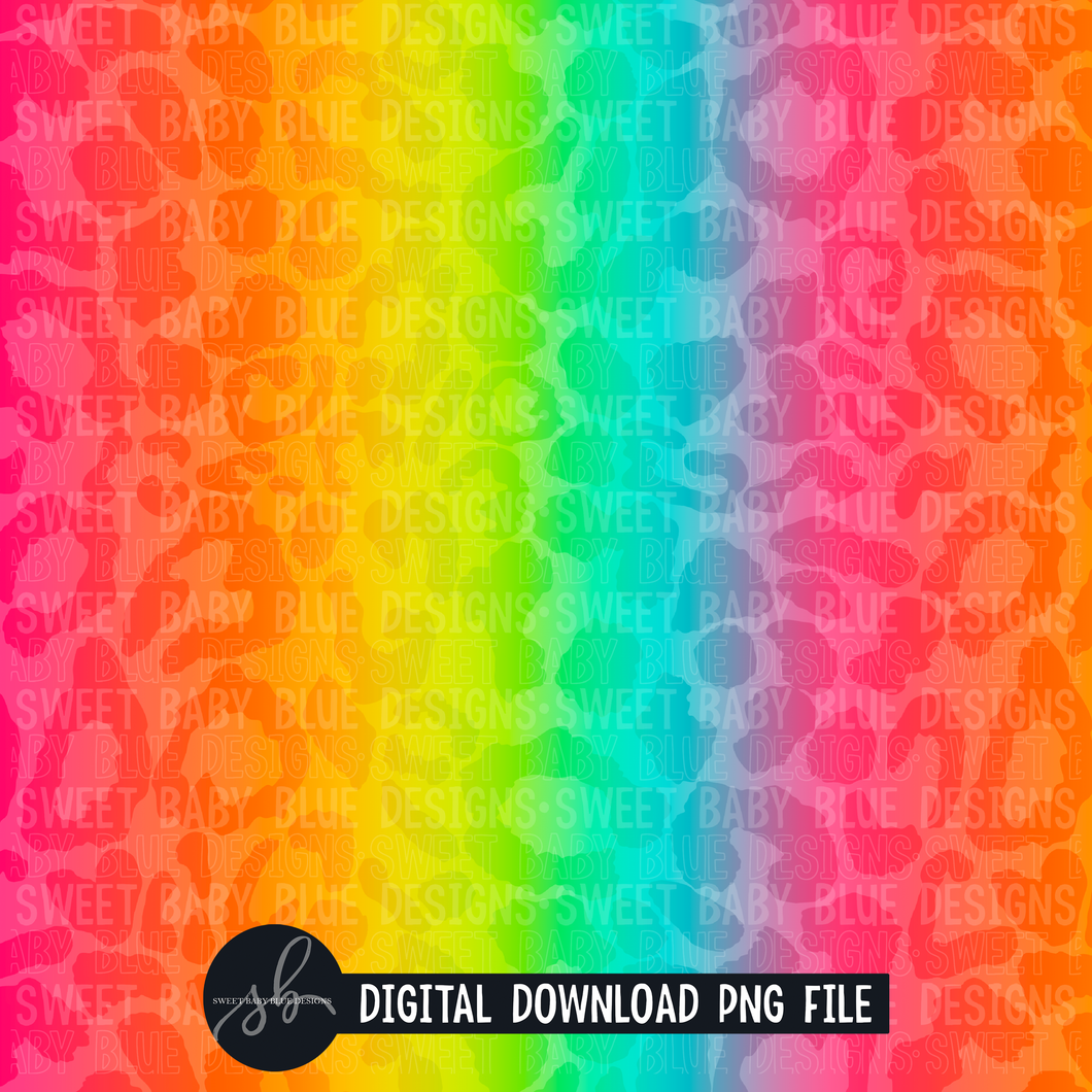 Rainbow leopard ombre- Summer- Digital paper - 2022 -PNG file- Digital Download