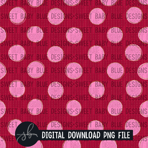 Red- Pink polka dots - Valentine's Day- Digital paper - 2022 - PNG file- Digital Download