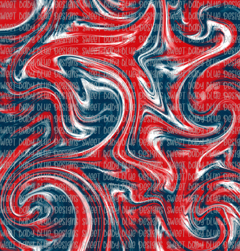 Red White & Blue Digital Paper-Swirl- PNG file- Digital Download