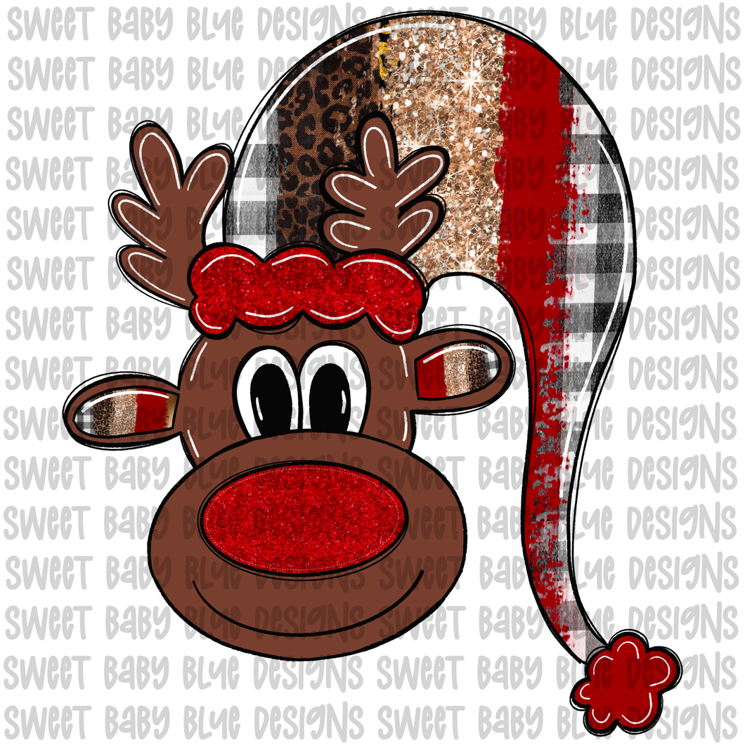 Christmas Reindeer- PNG file- Digital Download
