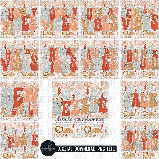Retro Interactive post bundle- Interactive post- 2022 - PNG file- Digital Download
