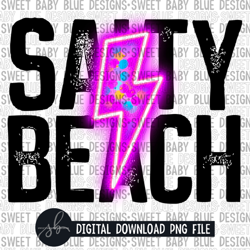 Salty- Beach- Summer- 2022 - PNG file- Digital Download