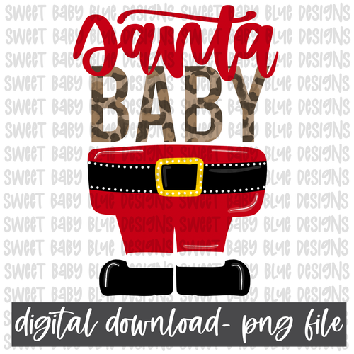 Santa baby- Christmas- PNG file- Digital Download