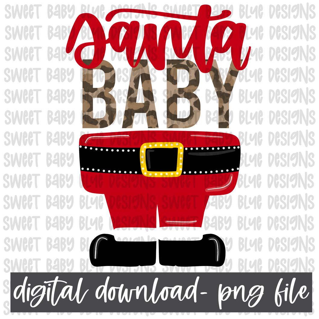 Santa baby- Christmas- PNG file- Digital Download