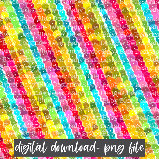 Sequin rainbow digital paper- PNG file- Digital Download