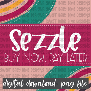 Sezzle buy now pay later- Interactive post- PNG file- Digital Download