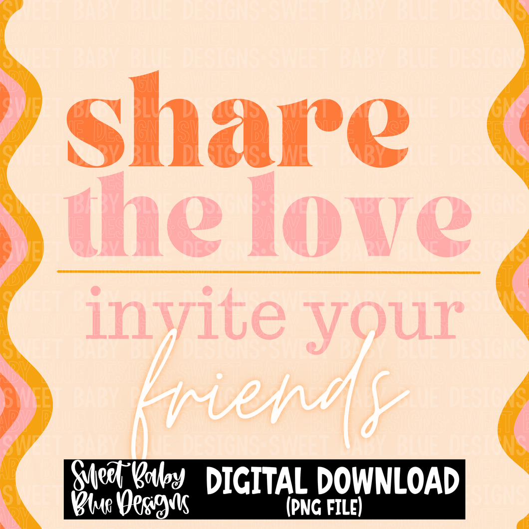 Share the love - Interactive post- 2023- PNG file- Digital Download