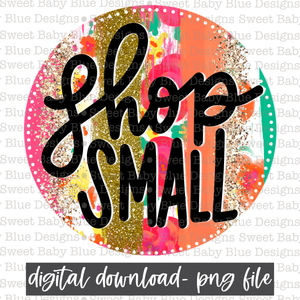 Shop small- Brushstroke Circle - PNG file- Digital Download