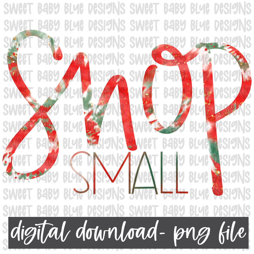 Shop small- Christmas- PNG file- Digital Download
