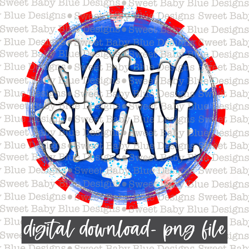 Shop small- Circle- USA- Summer - 2021- PNG file- Digital Download