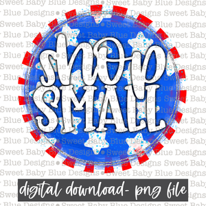 Shop small- Circle- USA- Summer - 2021- PNG file- Digital Download