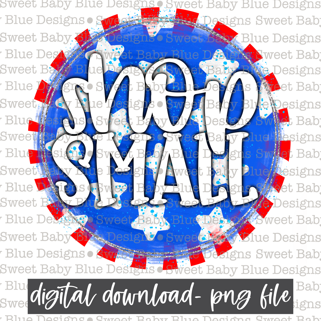 Shop small- Circle- USA- Summer - 2021- PNG file- Digital Download