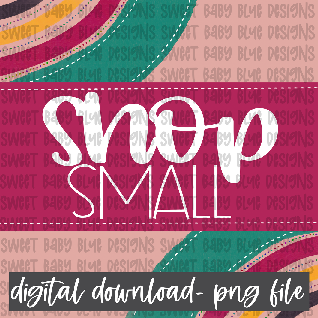 Shop small- Interactive post- PNG file- Digital Download