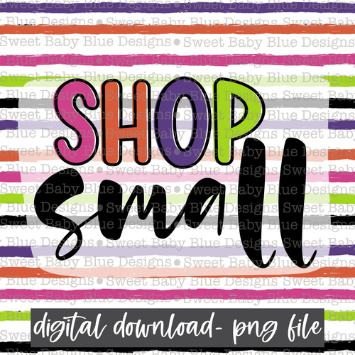 Shop small- Interactive post- Stripe - 2021- PNG file- Digital Download