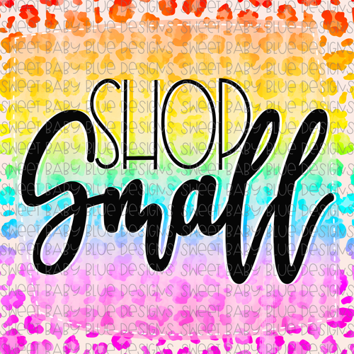 Shop Small- Leopard- Interactive Post- PNG file- Digital Download