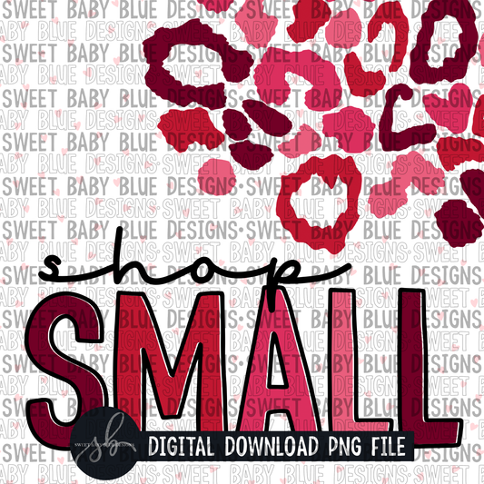 Shop small- Leopard- Interactive post - 2022 -PNG file- Digital Download
