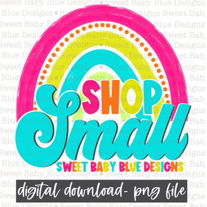 Shop small- Sweet Baby Blue Designs- PNG file- Digital Download