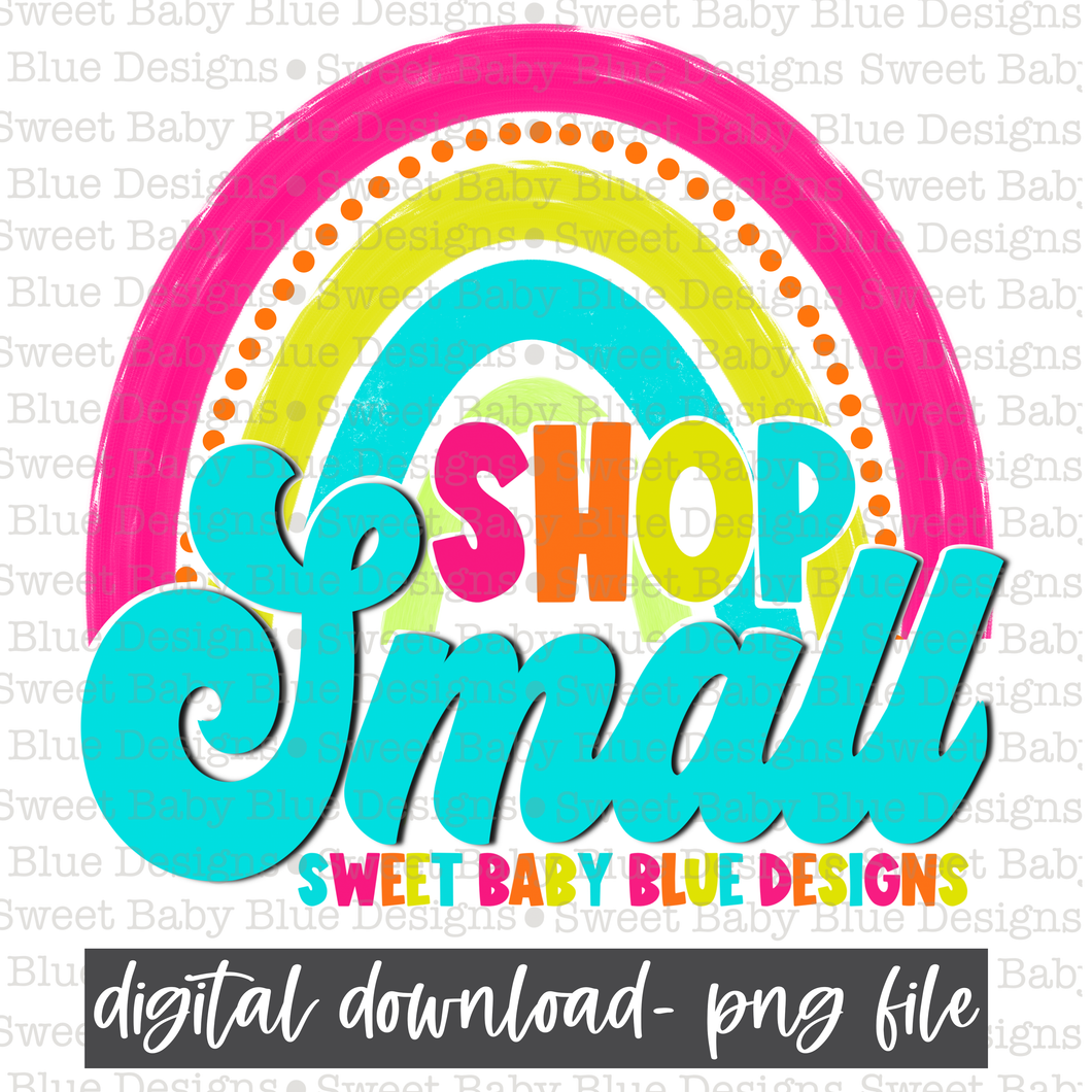 Shop small- Sweet Baby Blue Designs- PNG file- Digital Download