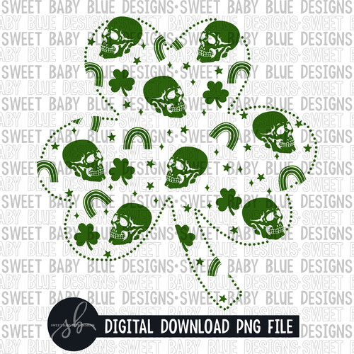 Skeleton clover - St. Patrick's Day - 2022 - PNG file- Digital Download