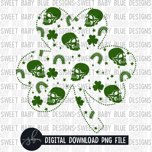 Skeleton clover - St. Patrick's Day - 2022 - PNG file- Digital Download