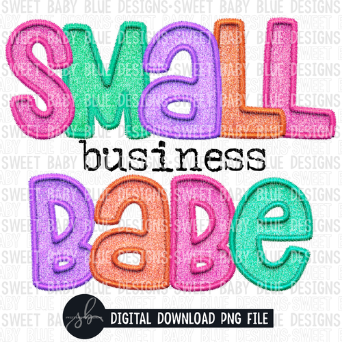 Small business babe- Embroidery style - 2022 - PNG file- Digital Download
