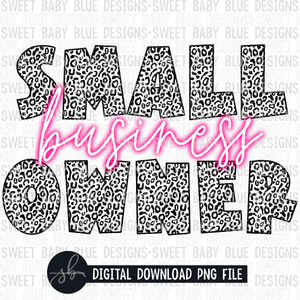Small business owner- Leopard- Neon- 2022- PNG file- Digital Download