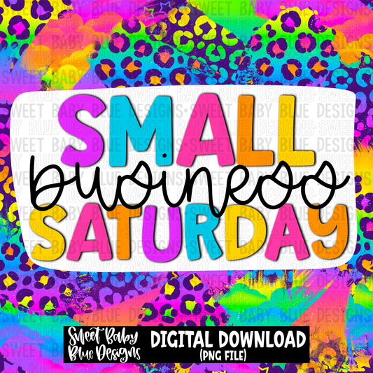 Small business Saturday- Bright leopard- Interactive post- PNG file- Digital Download