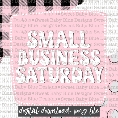 Small business Saturday- Polka dot and plaid - Interactive post - 2021- PNG file- Digital Download