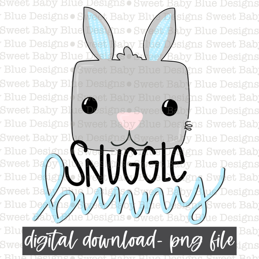 Snuggle bunny- boy- Easter- PNG file- Digital Download