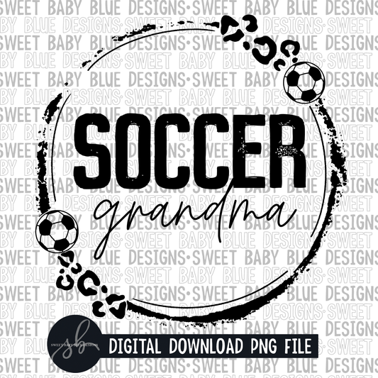 Soccer grandma- Single color- 2022 -PNG file- Digital Download