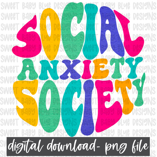 Social anxiety society- PNG file- Digital Download