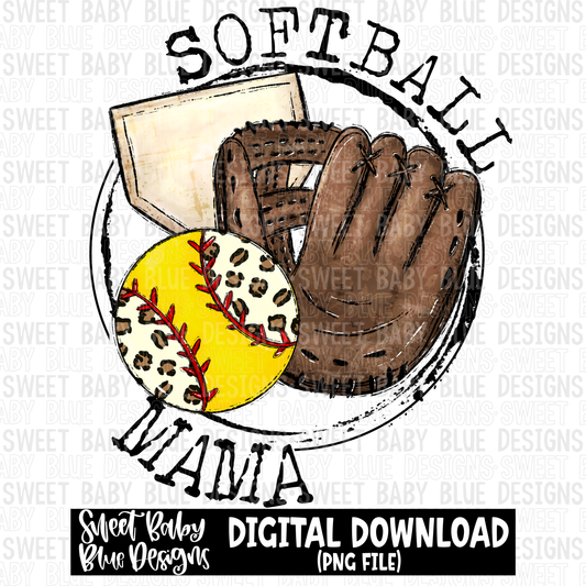 Softball mama- 2023 - PNG file- Digital Download