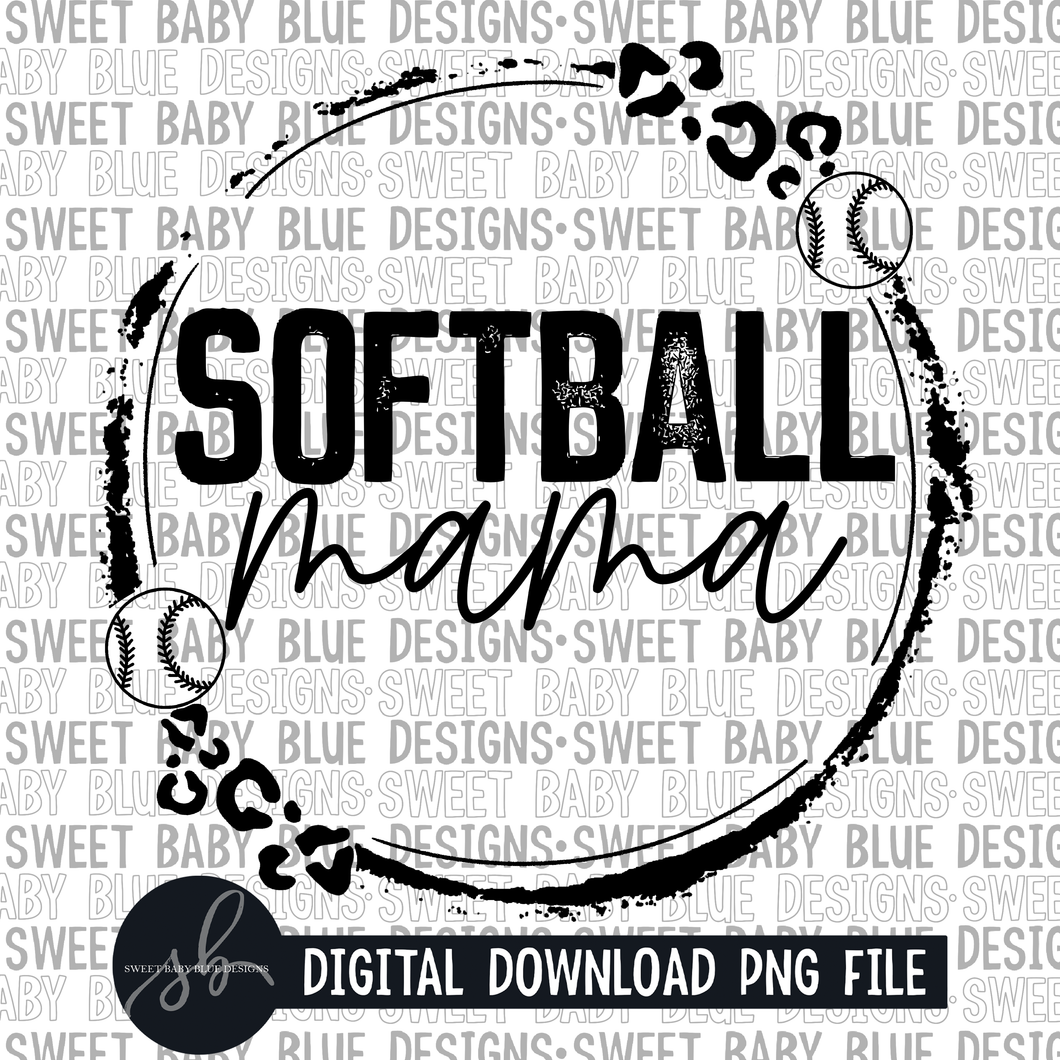 Softball mama- Single color- 2022 - PNG file- Digital Download
