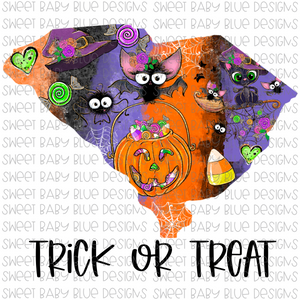 South Carolina Trick or treat- Halloween- PNG file- Digital Download