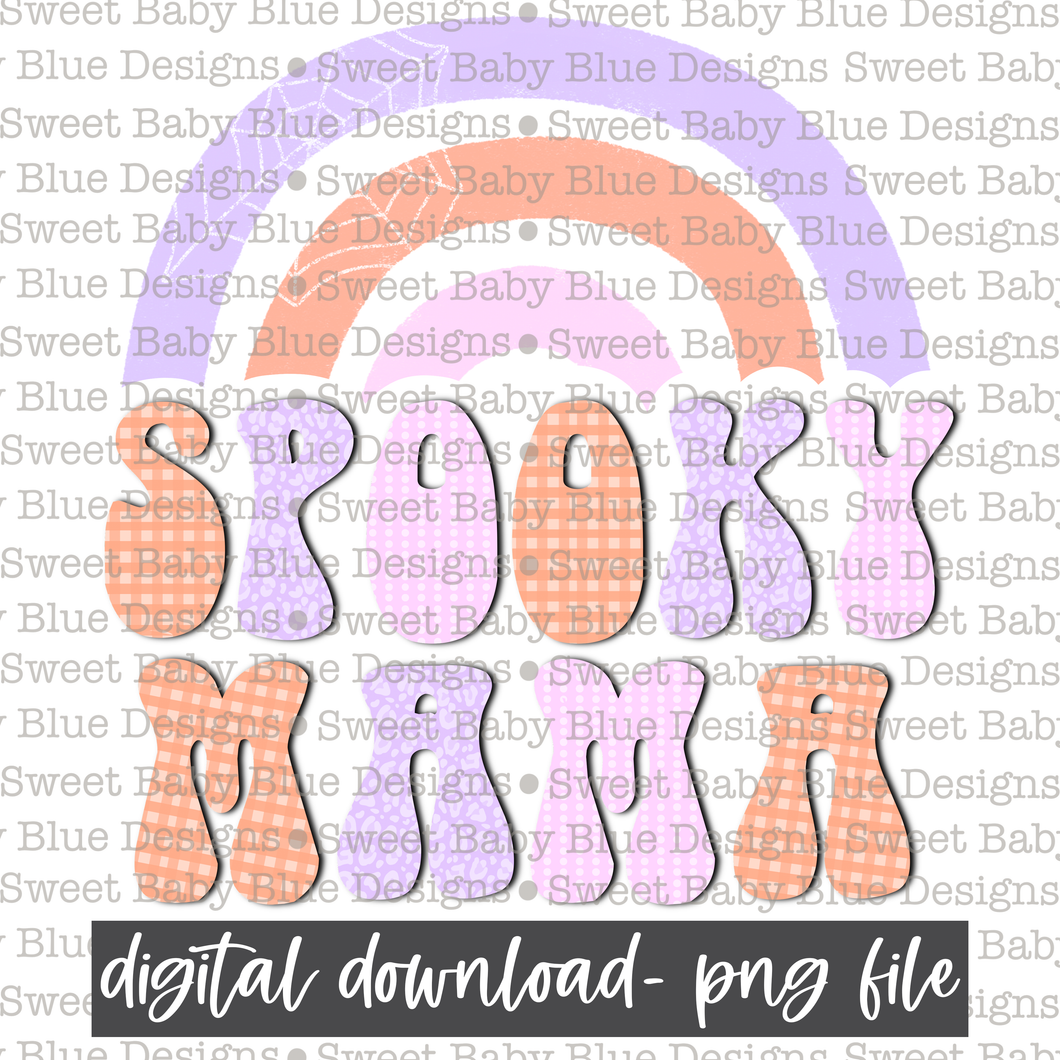 Spooky mama- Pastel- Halloween - 2021- PNG file- Digital Download