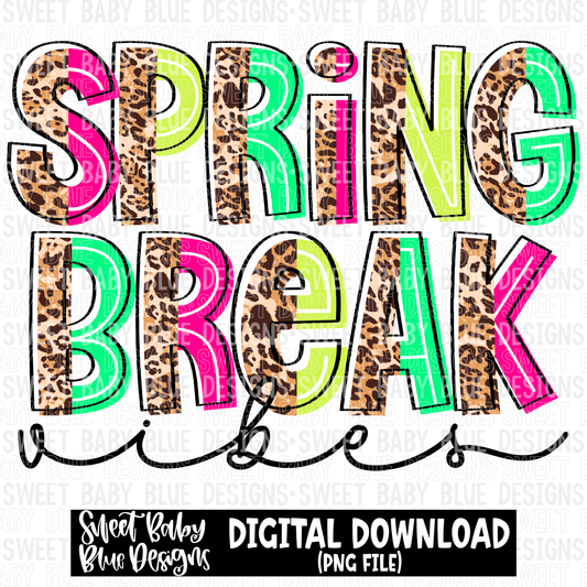 Spring break vibes- Leopard side - 2023 - PNG file- Digital Download