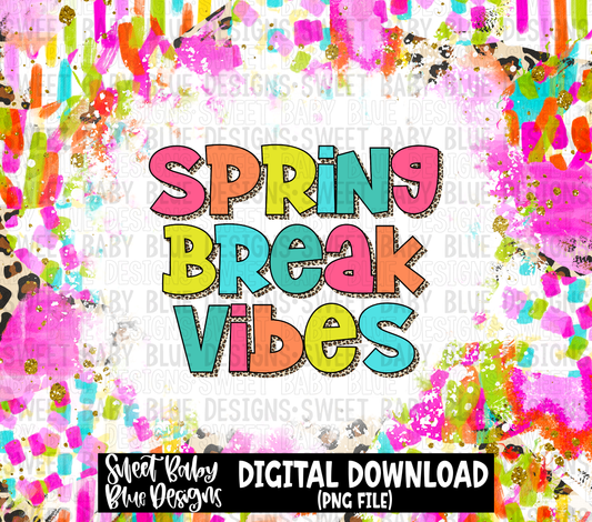 Spring break vibes- 20 oz. skinny tumbler- 2023 -PNG file- Digital Download