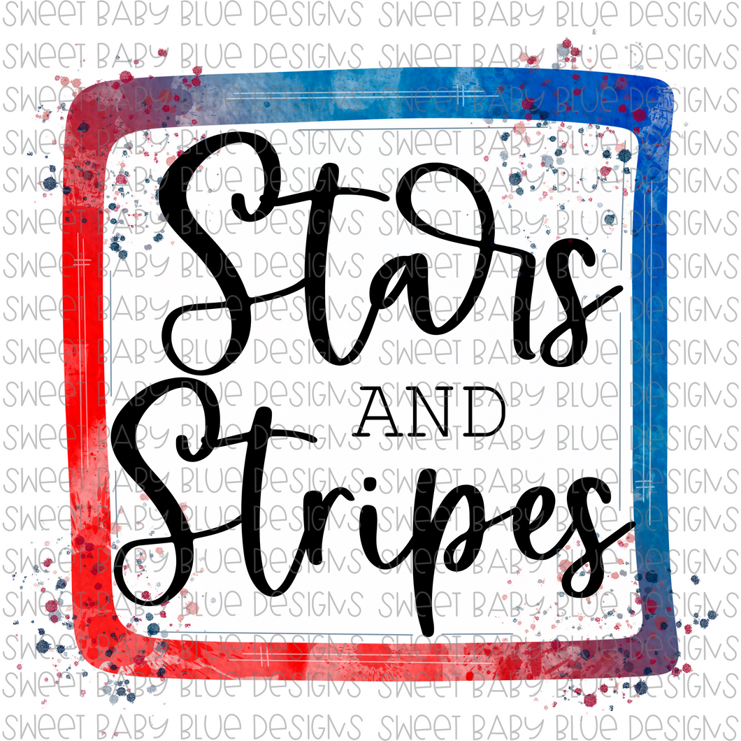 Stars and Stripes- PNG file- Digital Download