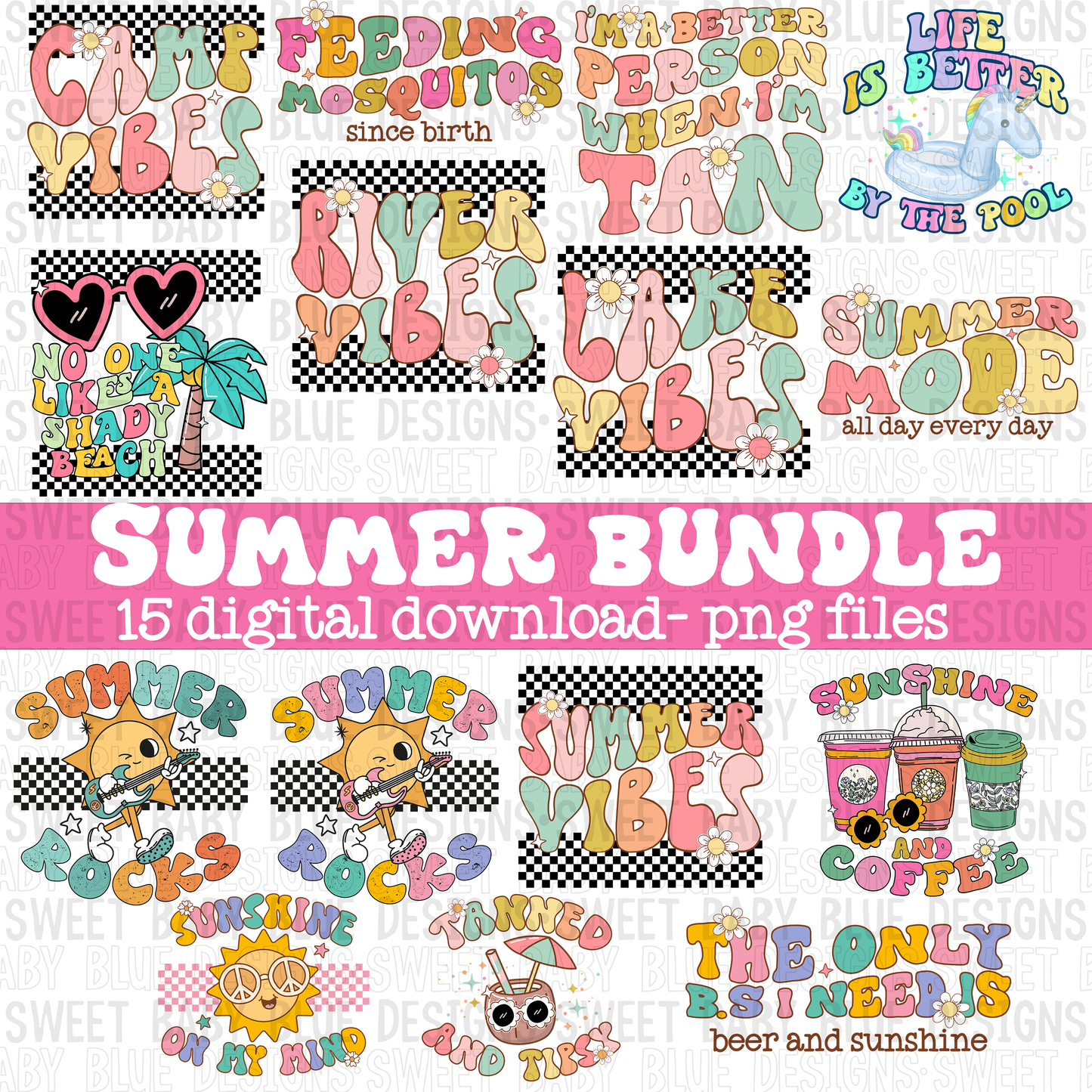 Summer bundle- 2023 -PNG file- Digital Download